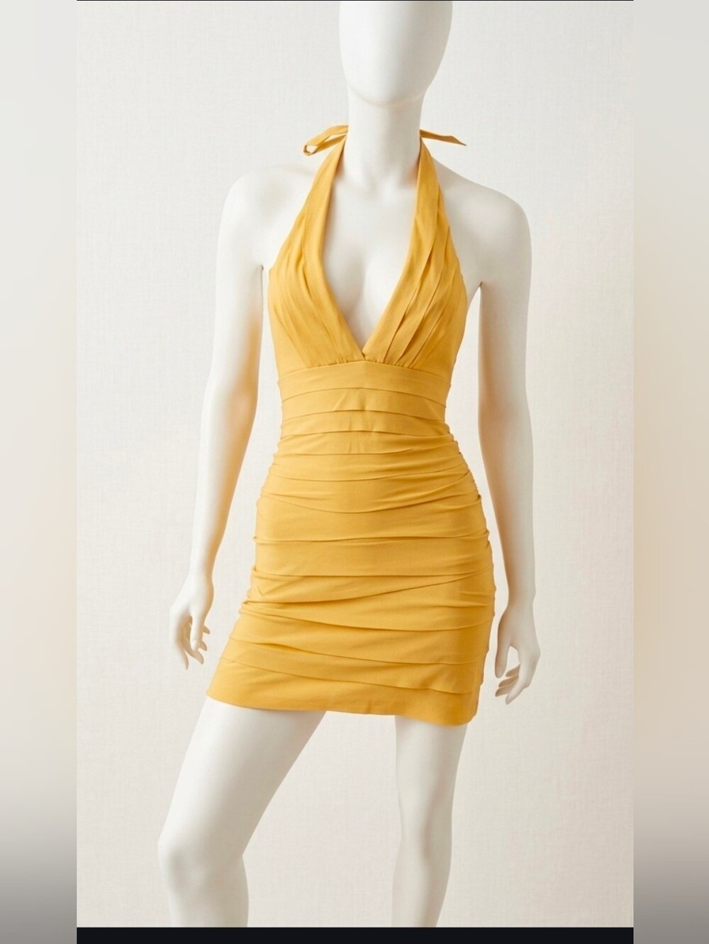 BCBGMAXAZRIA Layered Mini Dress - Pale Lime- NWT $218 - Picture 1 of 5